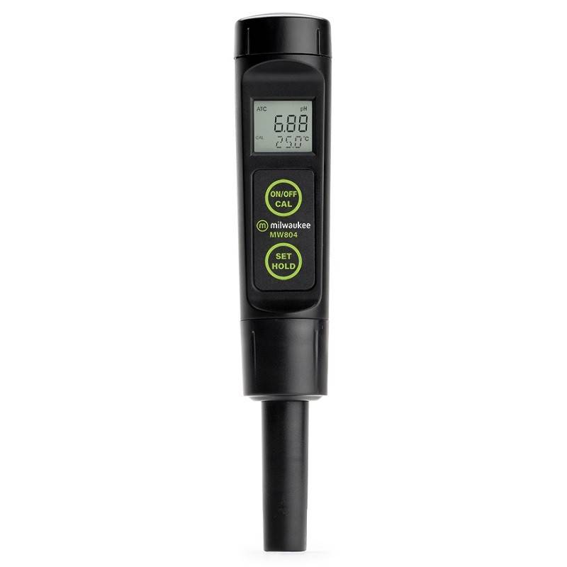 Medidor de PH/EC/TEMPERATURA de Bolsillo con Electrodo Recambiable. Modelo MW804. Marca: MILWAUKEE