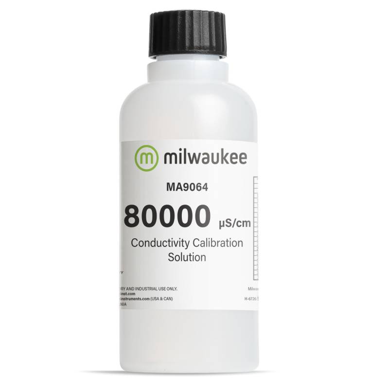 Solución de Conductividad 80000 µS/cm x 230 Ml. Modelo MA9064. Marca:  MILWAUKEE