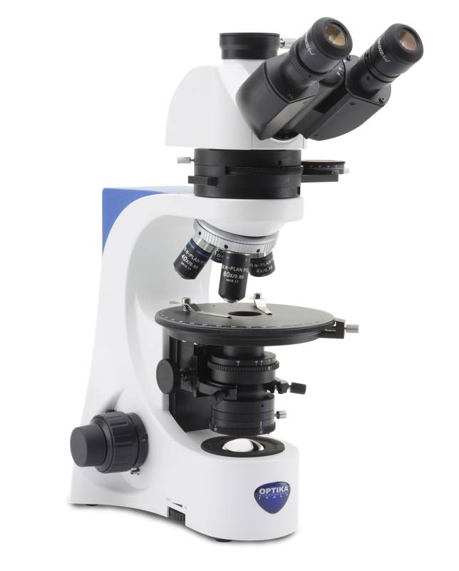 Microscopio Trinocular Polarización. Modelo B-383POL. Marca: OPTIKA