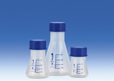 Erlenmeyer Plástico PP Alta Transparencia Tapa a Rosca 500 Ml PP.  Marca: VITLAB                              