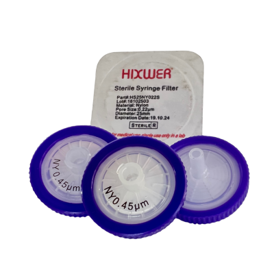 Filtro de Jeringa de Nylon estéril de Ø25mm x 50u. Hixwer