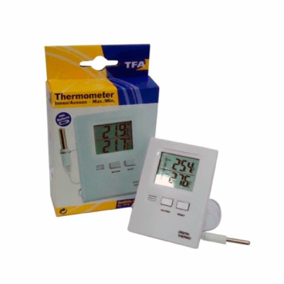Termometro Digital Max/Min Int/Ext -10+60/-50+70 Con Sonda 3 Mt. Marca: LUFT