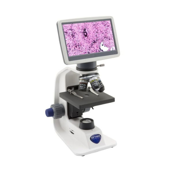 Microscopio Digital con Pantalla LCD a Baterías. Modelo B-159R-PLV. Marca: OPTIKA