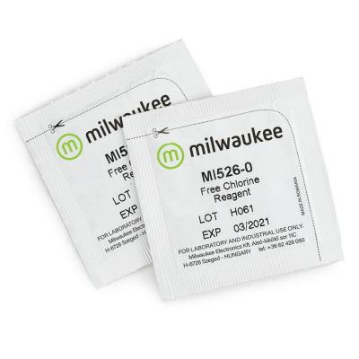 Reactivo Cloro Libre para MW10 X 25 Unid. Modelo MI526-25. Marca: MILWAUKEE