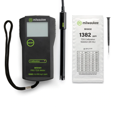 Medidor Portátil de TDS (Sólidos Totales Disueltos). Modelo MW401. Marca: MILWAUKEE