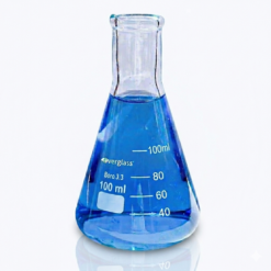 Erlenmeyer de vidrio, construido en Boro 3.3, marca Everglass