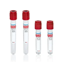 Tubo Carestainer "Vacio" PET 13x75 -13x100 - 16x100 con activador x 100 unid. (tapa roja)